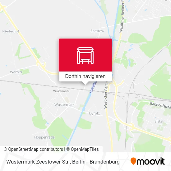 Wustermark Zeestower Str. Karte