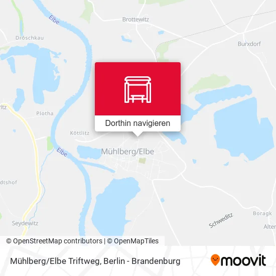 Mühlberg/Elbe Triftweg Karte