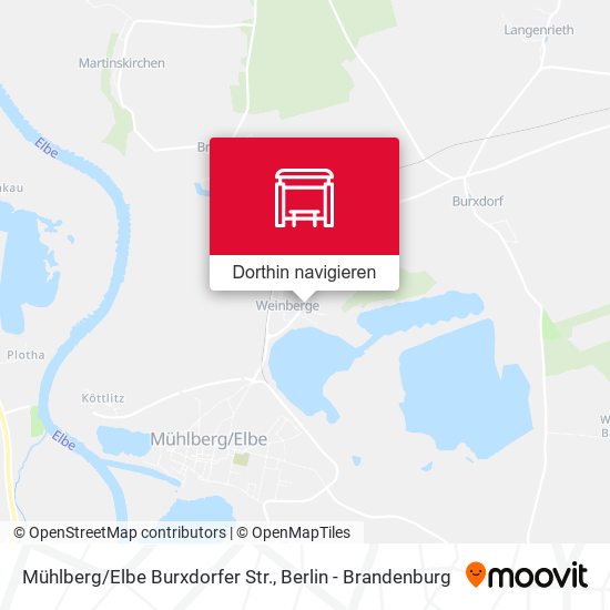 Mühlberg/Elbe Burxdorfer Str. Karte
