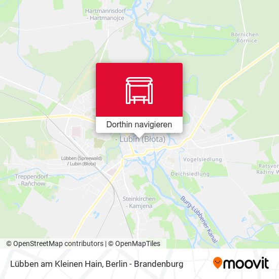 Lübben am Kleinen Hain Karte