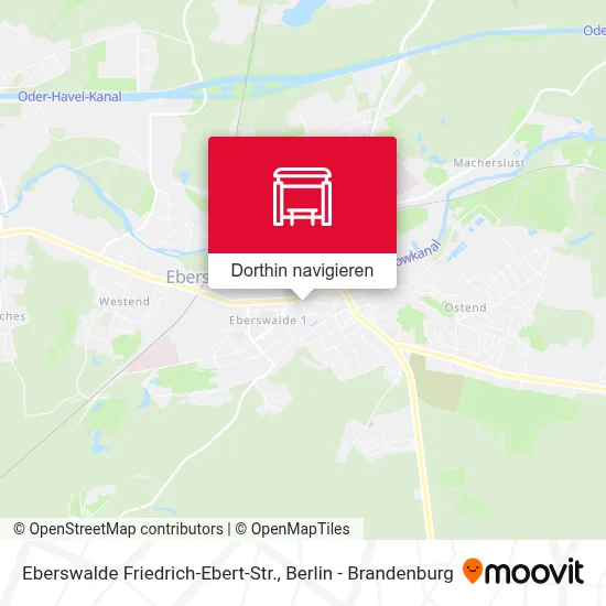 Eberswalde Friedrich-Ebert-Str. Karte
