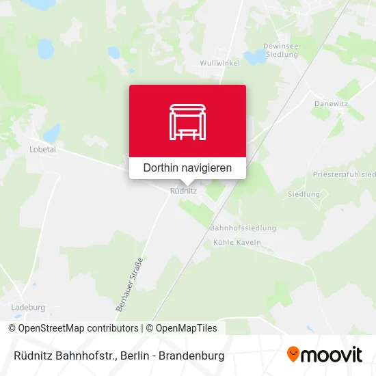 Rüdnitz Bahnhofstr. Karte