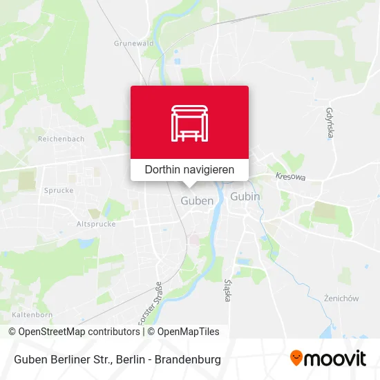 Guben Berliner Str. Karte