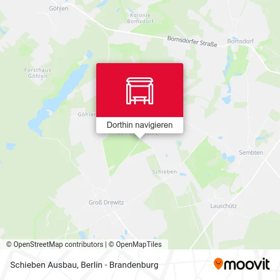 Schieben Ausbau Karte