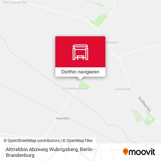 Alttrebbin Abzweig Wubrigsberg Karte