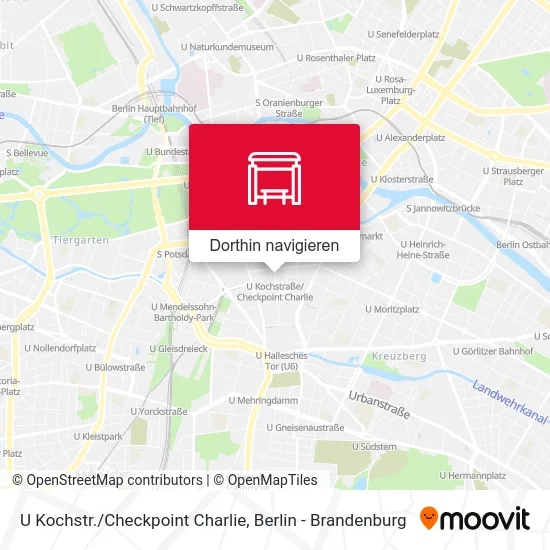 U Kochstr./Checkpoint Charlie Karte