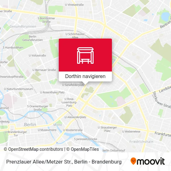 Prenzlauer Allee/Metzer Str. Karte