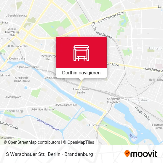 S Warschauer Str. Karte