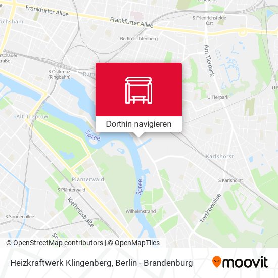 Heizkraftwerk Klingenberg Karte