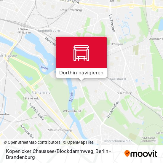 Köpenicker Chaussee / Blockdammweg Karte
