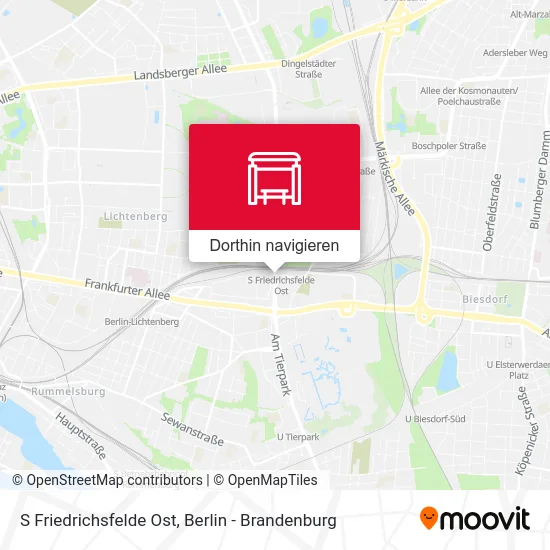 S Friedrichsfelde Ost Karte