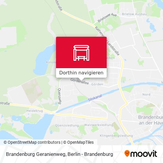 Brandenburg Geranienweg Karte