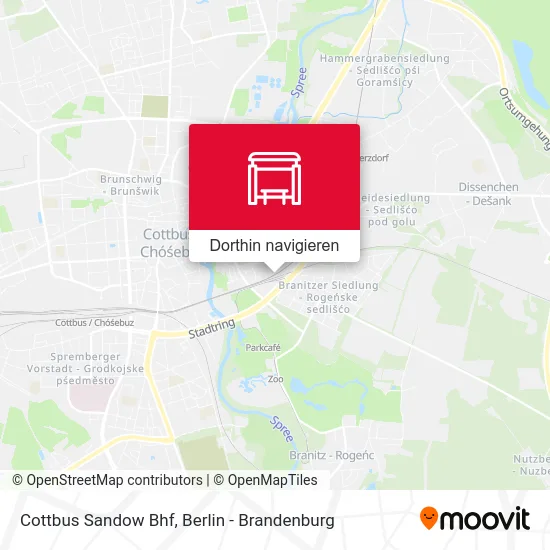 Cottbus Sandow Bhf Karte