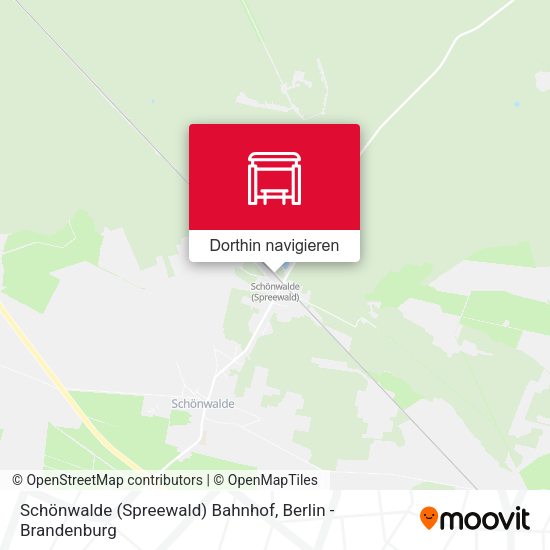 Schönwalde (Spreewald) Bahnhof Karte