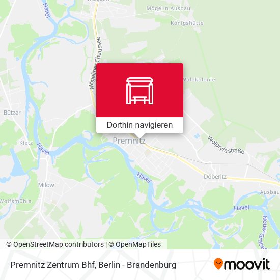 Premnitz Zentrum Bhf Karte