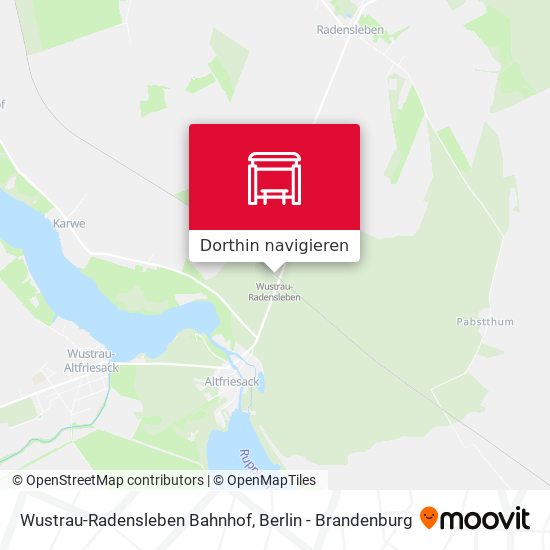 Wustrau-Radensleben Bahnhof Karte