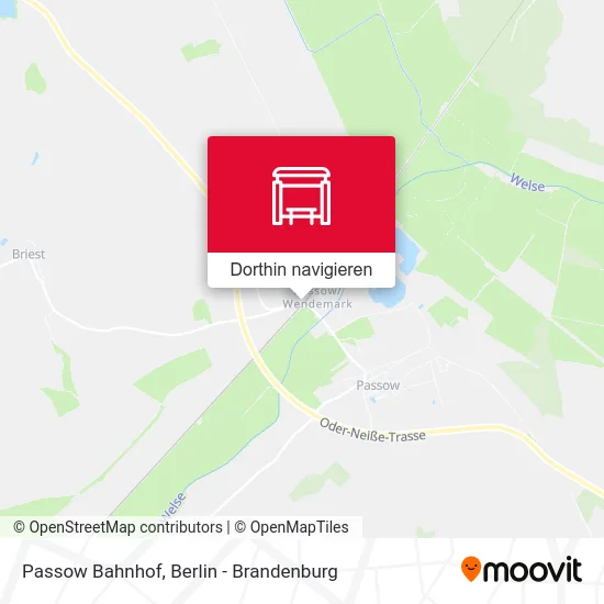 Passow Bahnhof Karte