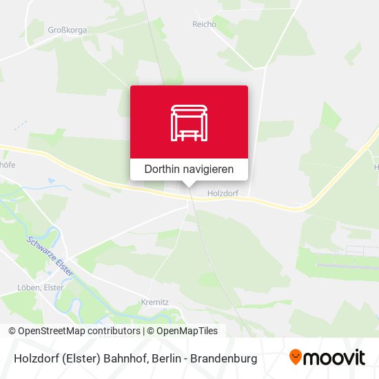 Holzdorf (Elster) Bahnhof Karte