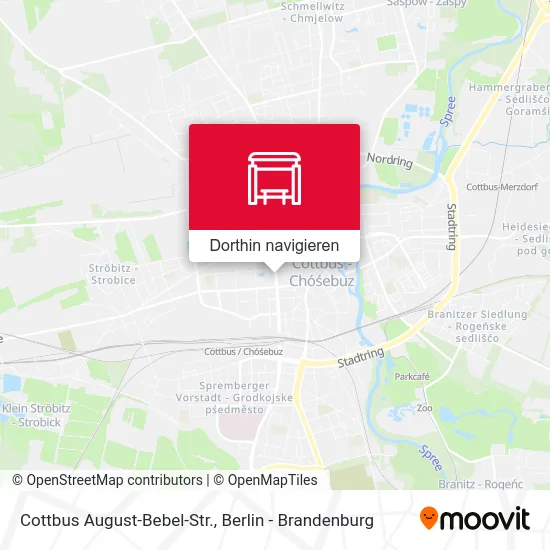 Cottbus August-Bebel-Str. Karte