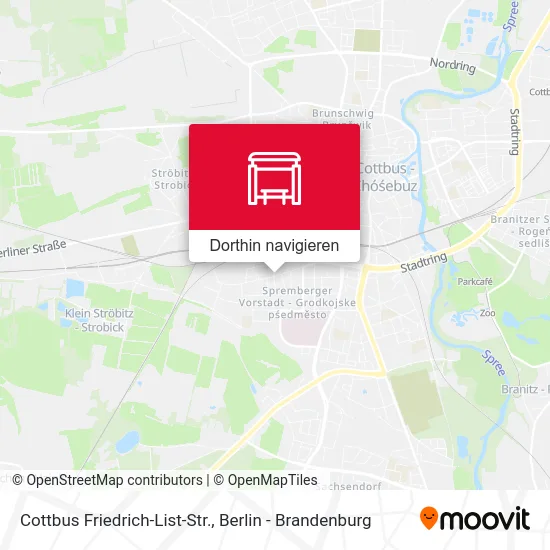 Cottbus Friedrich-List-Str. Karte