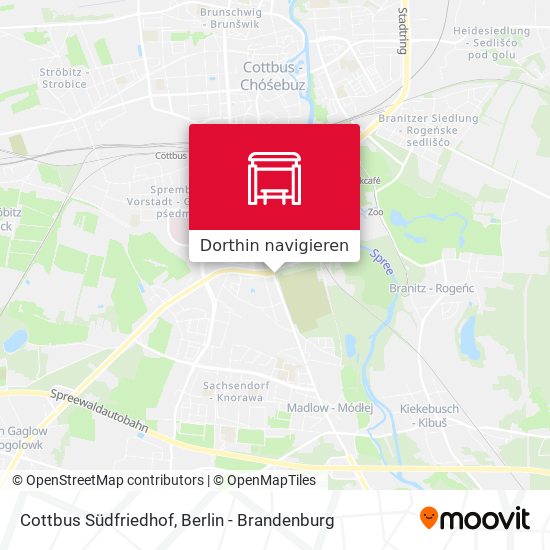 Cottbus Südfriedhof Karte