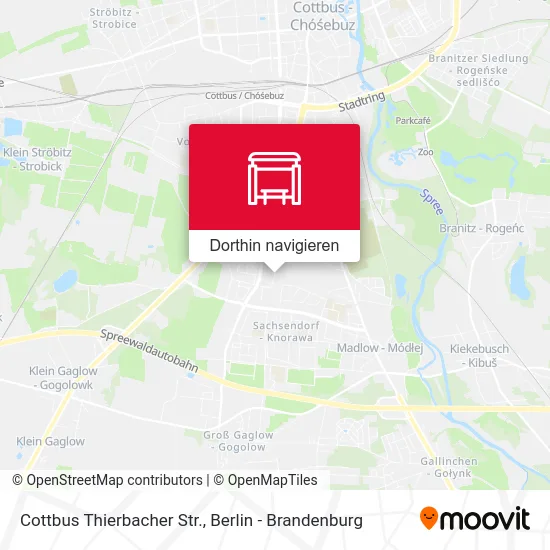 Cottbus Thierbacher Str. Karte