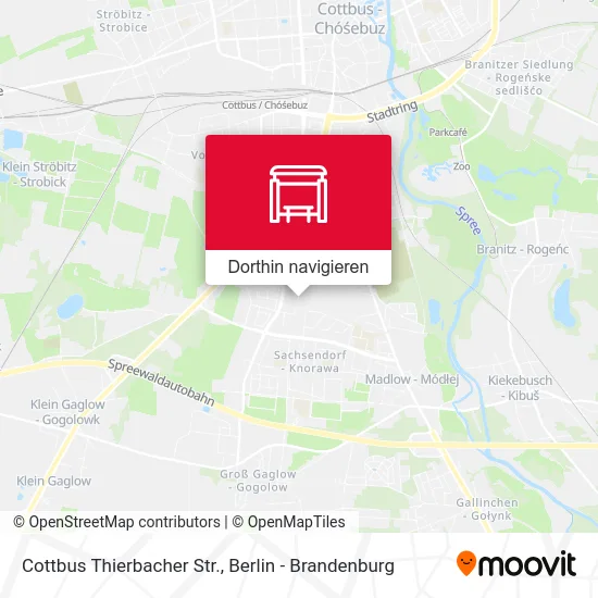 Cottbus Thierbacher Str. Karte