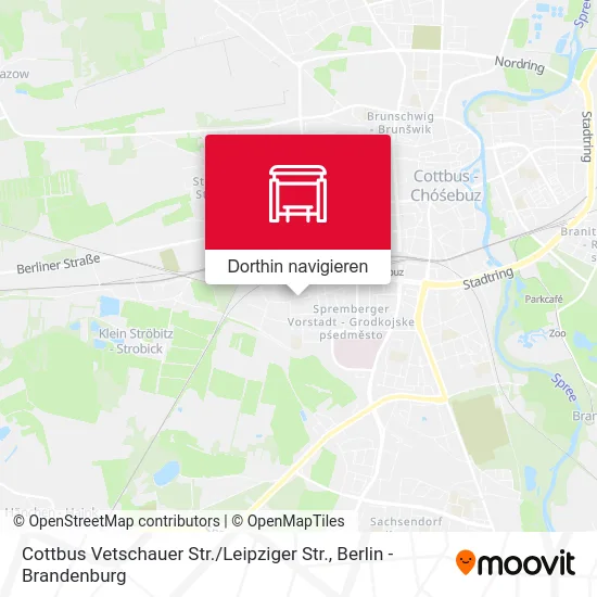 Cottbus Vetschauer Str. / Leipziger Str. Karte