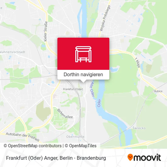 Frankfurt (Oder) Anger Karte