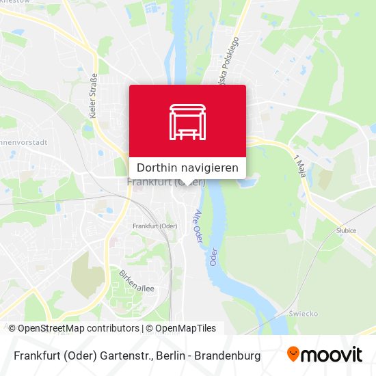 Frankfurt (Oder) Gartenstr. Karte