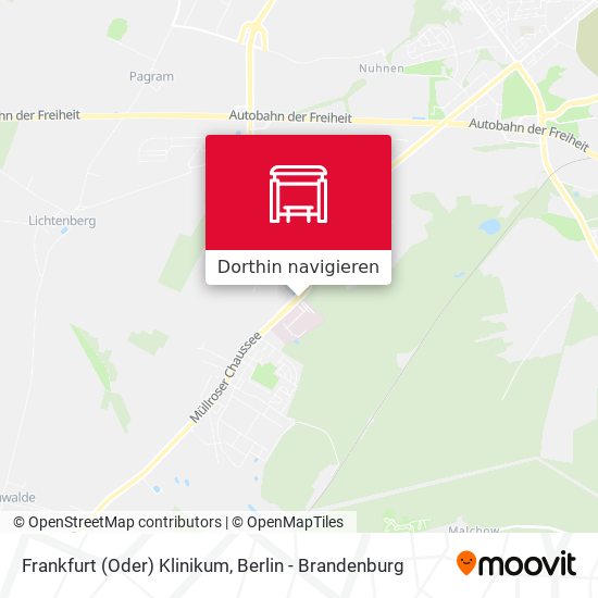 Frankfurt (Oder) Klinikum Karte