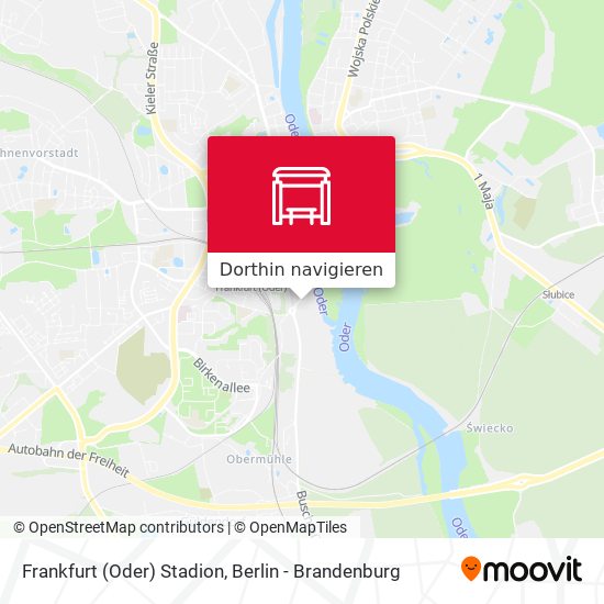 Frankfurt (Oder) Stadion Karte