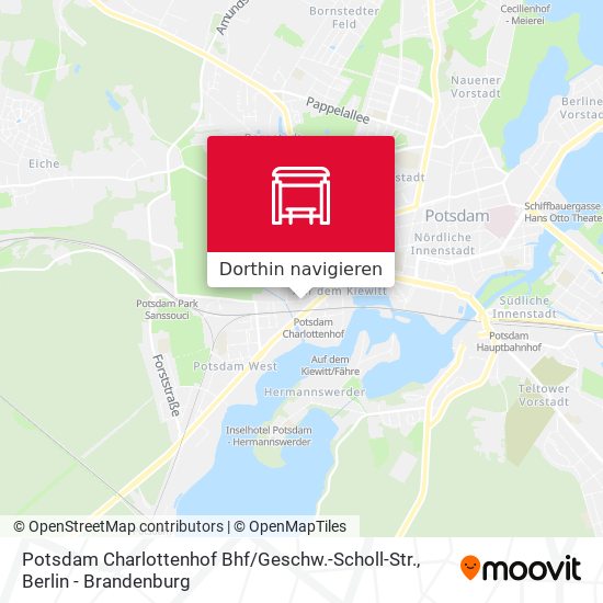 Potsdam Charlottenhof Bhf / Geschw.-Scholl-Str. Karte