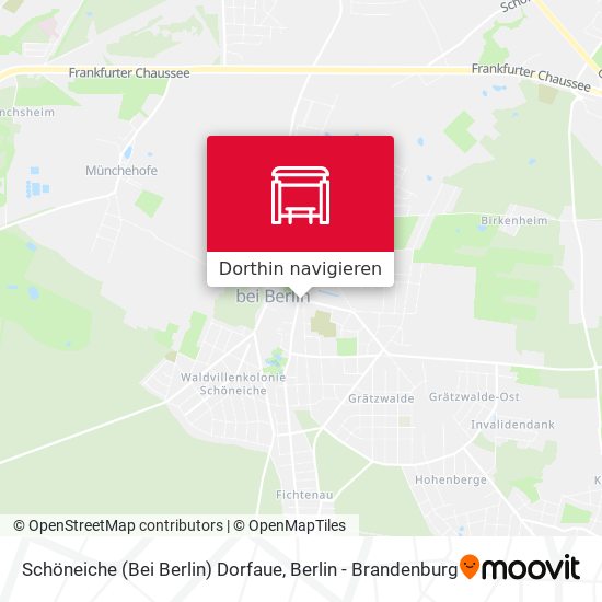 Schöneiche (Bei Berlin) Dorfaue Karte