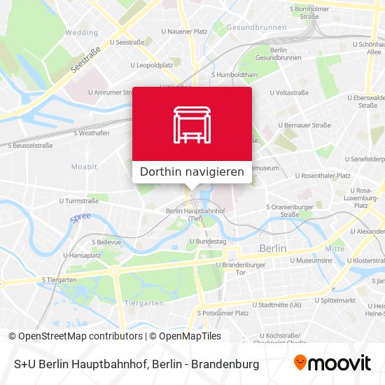S+U Berlin Hauptbahnhof Karte