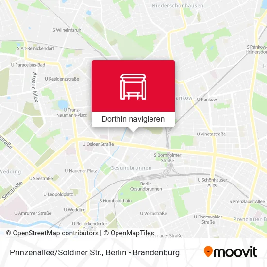 Prinzenallee/Soldiner Str. Karte