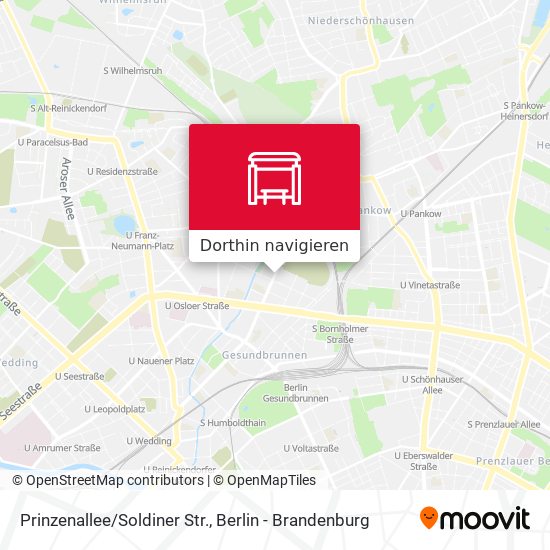 Prinzenallee/Soldiner Str. Karte