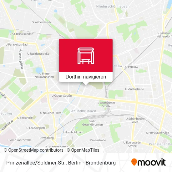 Prinzenallee/Soldiner Str. Karte