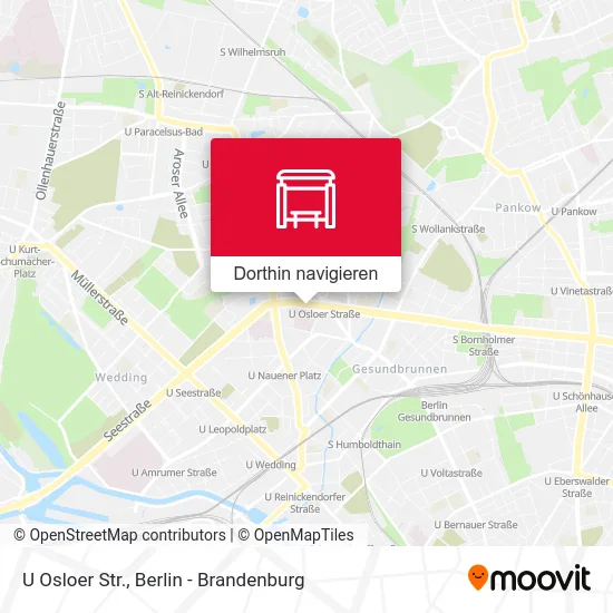 U Osloer Str. Karte