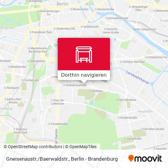 Gneisenaustr./Baerwaldstr. Karte
