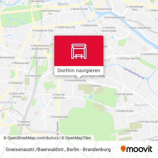 Gneisenaustr./Baerwaldstr. Karte