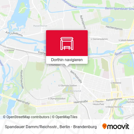 Spandauer Damm/Reichsstr. Karte