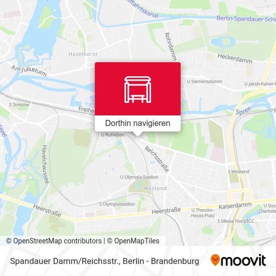 Spandauer Damm/Reichsstr. Karte