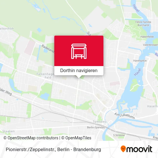 Pionierstr./Zeppelinstr. Karte