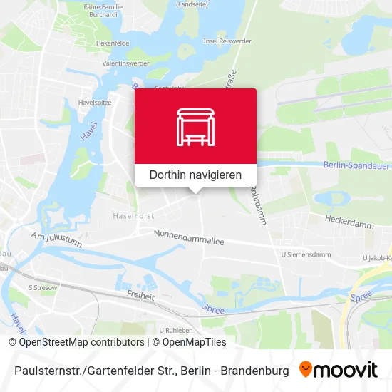 Paulsternstr. / Gartenfelder Str. Karte