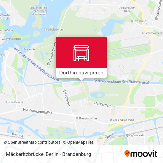 Mäckeritzbrücke Karte