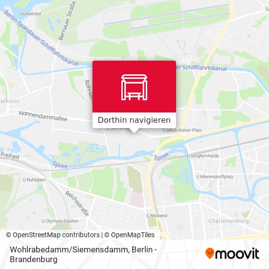 Wohlrabedamm/Siemensdamm Karte
