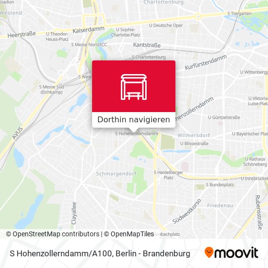 S Hohenzollerndamm/A100 Karte