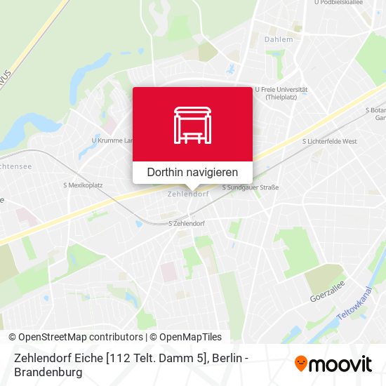 Zehlendorf Eiche [112 Telt. Damm 5] Karte