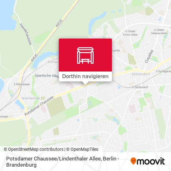 Potsdamer Chaussee / Lindenthaler Allee Karte